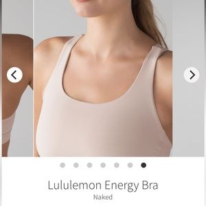 Lululemon Energy Bra size 4, Naked